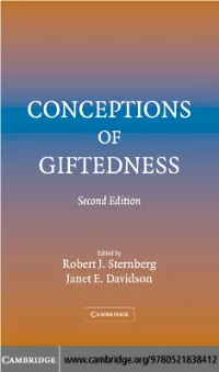 Conceptions of Giftedness, Second Edition