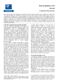 Note De Synthèse N°115