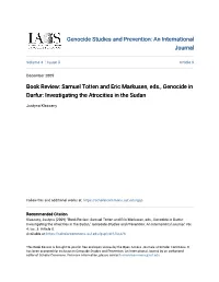 Samuel Totten and Eric Markusen, Eds., Genocide in Darfur: Investigating the Atrocities in the Sudan