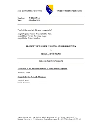 SUD BOSNE I HERCEGOVINE СУД БОСНЕ И ХЕРЦЕГОВИНЕ Number