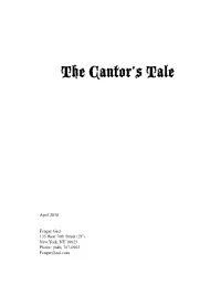THE CANTOR's TALE Script 2018 April