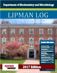 The Lipman Log Newsletter, 2017