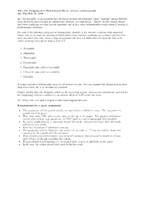 Astr 450 Assignment 5: Earth-Based Life in Extreme Environments Due Thu Feb 19, 2009