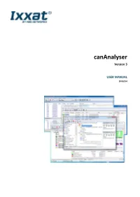 Cananalyser Version 3