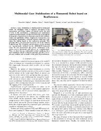 Multimodal Gaze Stabilization of a Humanoid Robot Based on Reafferences
