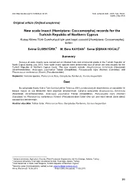 New Scale Insect (Hemiptera: Coccomorpha) Records for The