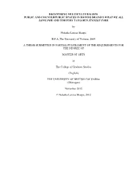 Public and Counterpublic Spaces in Dionne Brand's