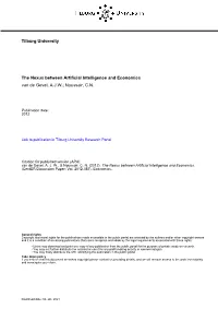 Tilburg University the Nexus Between Artificial Intelligence and Economics Van De Gevel