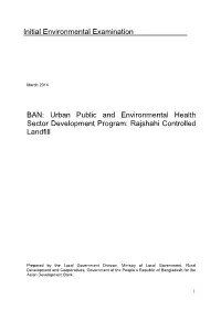 Urban Public and Environmental Health Sector Development Program: Rajshahi Controlled Landfill