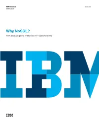 Why Nosql? Your Database Options in the New Non-Relational World 2 Why Nosql?