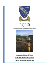 Camborne School of Mines CSMM143: Poldice Assignment James Heslington: 640012228