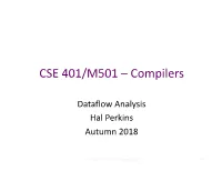 CSE 401/M501 – Compilers