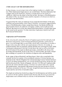 Paddock Lectures GTS 1011, 2 the Legacy of the Reformation