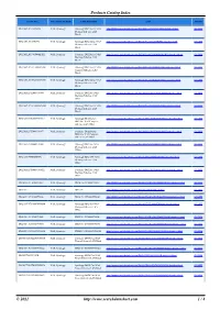 Products Catalog Index