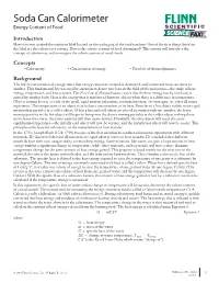 Soda Can Calorimeter