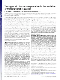 Two Types of Cis-Trans Compensation in the Evolution of Transcriptional Regulation