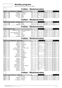 Weekly Program Futbal