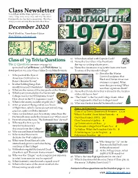 December 2020 Newsletter Features