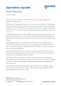 Operations Update