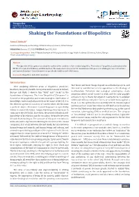 Shaking the Foundations of Biopolitics