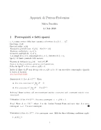 Appunti Di Perron-Frobenius