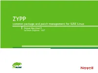 Common Package and Patch Management for SUSE Linux