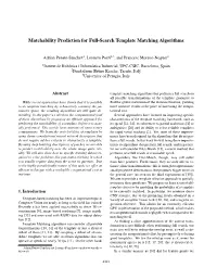 Matchability Prediction for Full-Search Template Matching Algorithms