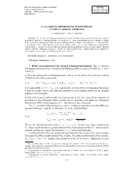 Q−Classical Orthogonal Polynomials: a Very Classical Approach∗