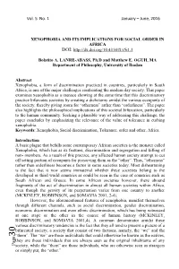 3 B a Lanre-Abass and M Oguh-Xenophobia and Its