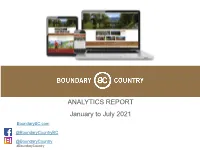 ANALYTICS REPORT January to July 2021