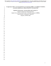 Comparison of DNA Extraction Methods for Non-Marine Molluscs