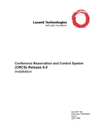 (CRCS) Release 6.0 Installation