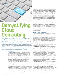 Demystifying Cloud Computing