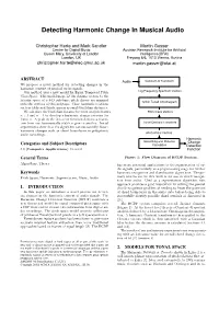 Detecting Harmonic Change in Musical Audio