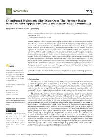 Distributed Multistatic Sky-Wave Over-The-Horizon Radar Based on the Doppler Frequency for Marine Target Positioning