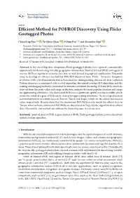 Efficient Method for POI/ROI Discovery Using Flickr Geotagged Photos