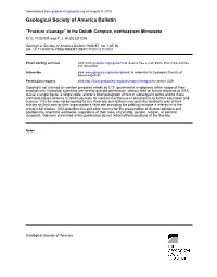 Fracture Cleavage'' in the Duluth Complex, Northeastern Minnesota