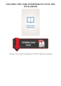 PDF Download Touching the Void: Intermediate Level Ebook Free