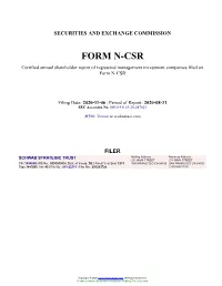 SCHWAB STRATEGIC TRUST Form N-CSR Filed 2020-11-06