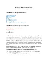 Vehicles That Cannot Operate on Roads: Introduction