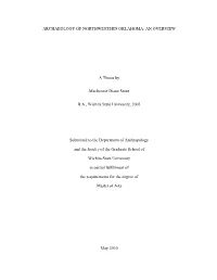 Archaeology of Northwestern Oklahoma: an Overview