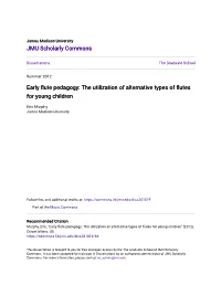 Early Flute Pedagogy: the Utilization of Alternative Types of Flutes for Young Children
