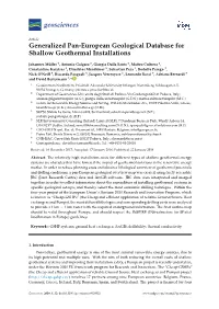 Generalized Pan-European Geological Database for Shallow Geothermal Installations