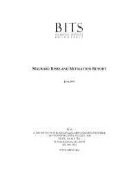Malware Risks and Mitigation Report