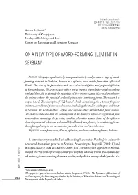 On a New Type of Word-Forming Element in Serbian2