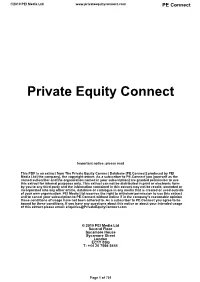 Private Equity Connect