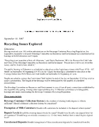 Recycling Issues Explored