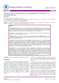 Treatment After Accidental Injection With