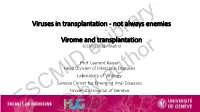Viruses in Transplantation - Not Always Enemies