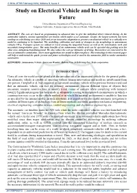 Study on Electrical Vehicle and Its Scope in Future